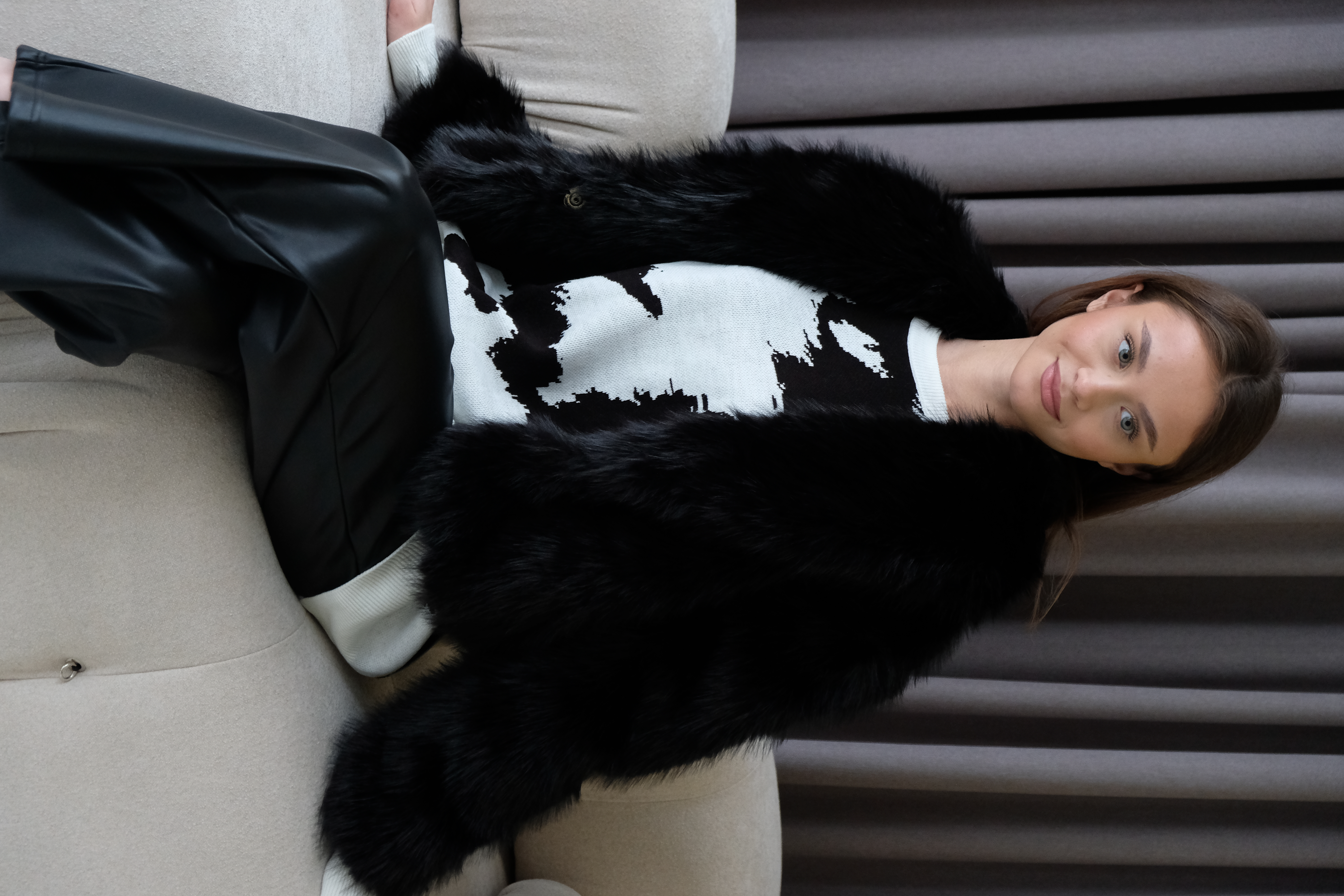 Шуба женская Hestovrviio L862-1